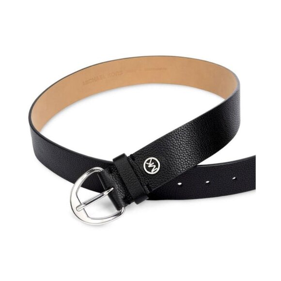 NWT Michael Kors  Women's 38 MM Pebble Leather Belt Black S - Picture 1 of 2